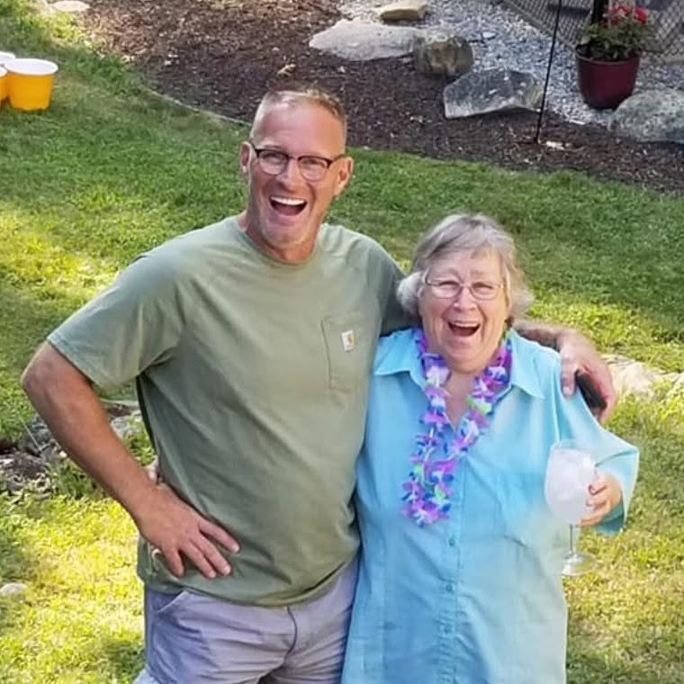 Chris with a happy customer
